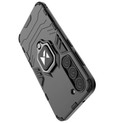 18. Wozinsky Ring Armor Hülle für Samsung Galaxy S23+ gepanzerte Hülle magnetischer Haltering schwarz