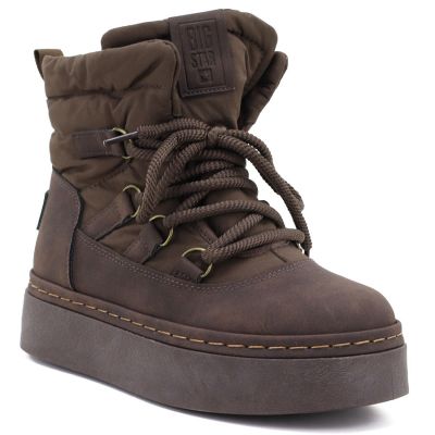 Damen-Plateau-Schneestiefel in Schokoladenbraun, Big Star UU274191