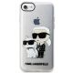 5. Karl Lagerfeld KLHCI8HNKCTGT iPhone 7/8/ SE 2020 / SE 2022 transparente Hartschale Gliter Karl&Choupette