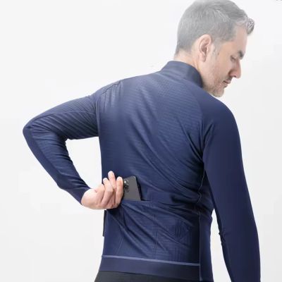 5. Rockbros YDWT014 Winter-Fleece-Doppellagige Radjacke Größe XL - Blau