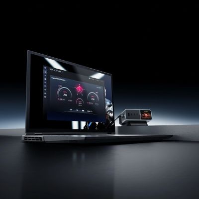 13. Cuktech TA3005U 300W 5-in-1 Ladestation mit Digitalanzeige – Silber