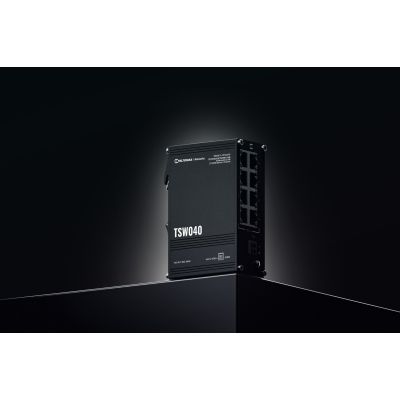 8. Teltonika NETWORKS TSW040 8-Port PoE+ Switch Unmanaged Fast Ethernet (10/100) PoE-Unterstützung Schwarz