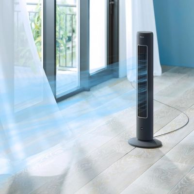 6. Philips | CX5535/11 | Turmventilator | Dunkelgrau | Durchmesser 31 cm | 3 Geschwindigkeitsstufen | Oszillation | Ja