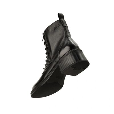 5. Lee Cooper Damenschuhe, Stiefeletten, schwarz, mit Reißverschluss, Naturleder