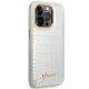 4. Guess Croco Collection iPhone 14 Pro 6.1" Hülle - Silber