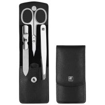 Zwilling Classic Inox Reiseset – Lederetui, 3-teilig – Schwarz