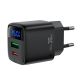 5. Acefast A116 GaN PD 35W USB-A USB-C Wandladegerät mit Display - Schwarz