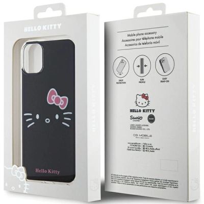 8. Hello Kitty IML Kitty Face Hülle für iPhone 11 / Xr – Schwarz