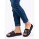 5. Schwarze Damen-Flip-Flops mit Plateau für Strand und Pool, Big Star TT274A043