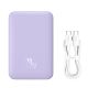 5. Baseus Magnetic Mini Inductive Powerbank 10000mAh 20W - Lila + USB-C - USB-C Kabel