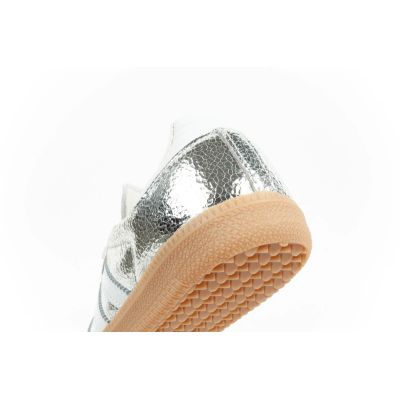 7. Adidas Damen-Sportschuhe Samba OG silberne Sneaker aus modischem Leder