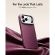2. Hülle ESR Atelier Kickstand MagSafe für iPhone 18 Pro / 17 Pro - burgunderrot