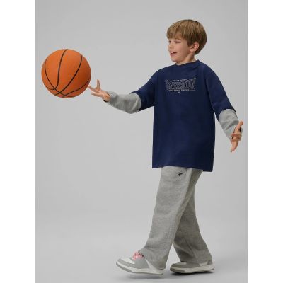 5. Lockeres Langarmshirt mit Aufdruck für Jungen 4F 4FJRSS26TLONM631-31S