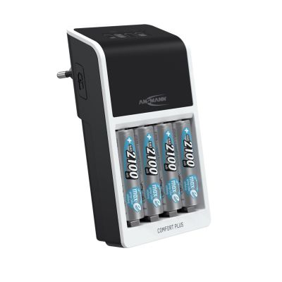 9. Ansmann Comfort Plus Ladegerät mit 4x AA2100 Akkus 1001-0094-01