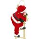 4. Dekorativer Weihnachtsmann auf einer Leiter, 65 cm