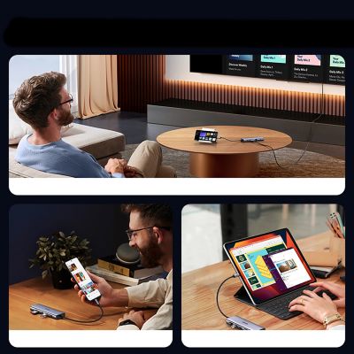 9. Ugreen USB-C Hub 10in1 USB-C HDMI Ethernet USB-A 5GB/s SD/TF Mini-Klinkenanschluss – Grau