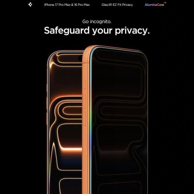 17. Spigen Glas.tR EZ Fit Privacy Tempered Glass für iPhone 16 Pro Max / 17 Pro Max - 2 Stk.