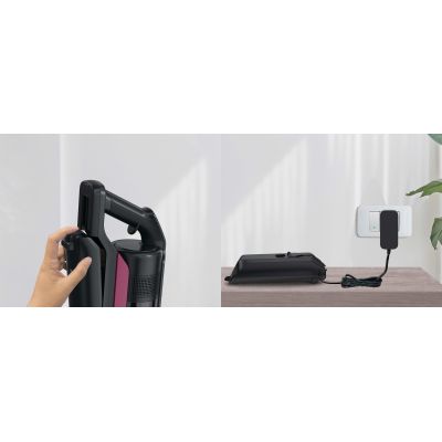 39. Hoover HF610HX 011 Akku-Staubsauger, beutellos, 0,7 l, 650 W, lila, 4 Ah