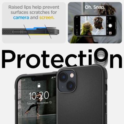 5. Spigen Rugged Armor Mag-Hülle mit MagSafe für iPhone 14 – Mattschwarz