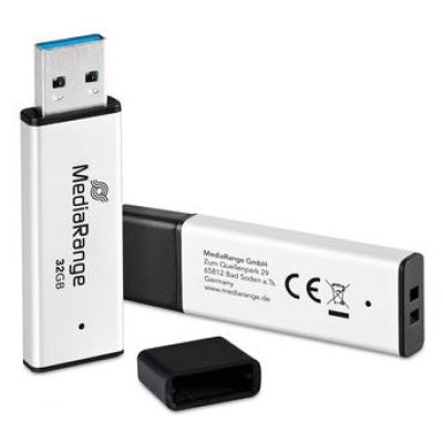 3. MediaRange MR1900 USB-Stick 32 GB USB Typ-A 3.2 Gen 1 (3.1 Gen 1) Schwarz, Silber