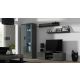 3. TV-Schrank SOHO 140 grau/grau glänzend