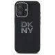 DKNY Liquid Silicone Metal Logo Hülle für iPhone 16 – Schwarz