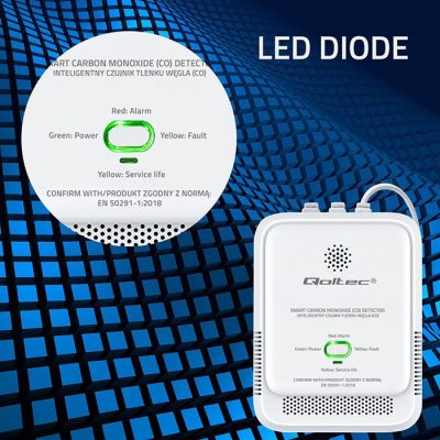4. QOLTEC Kohlenmonoxidsensor | CO-Melder | 85 dB LED-Alarm