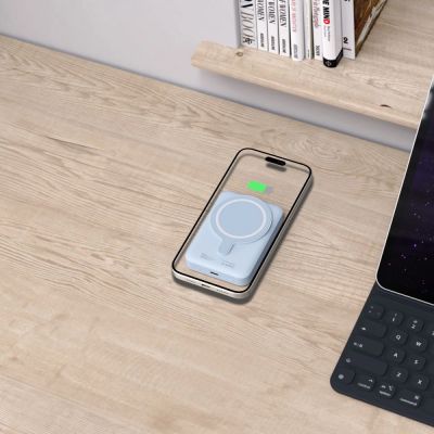 6. Tech-Protect LifeMag PB11 Powerbank mit MagSafe 10000 mAh 15 W USB-C-Anschluss – blau + USB-C-Kabel