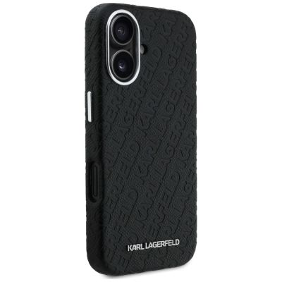 4. Karl Lagerfeld FW Stamped Karl MagSafe iPhone 16 Hülle - Schwarz
