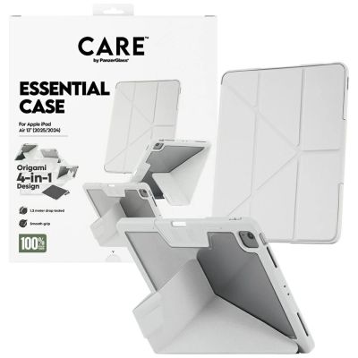 4. Care by PanzerGlass Y-Fold-Hülle für iPad Air 13" 2024 / 2025 - Hellgrau