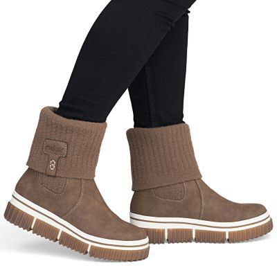 6. Braune Damen-Ankle-Boots mit Socke, Rieker Y6350-24