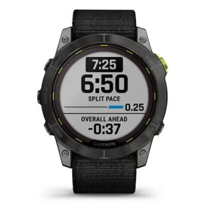 19. Garmin Enduro 2 Solar Schwarz Carbongrau DLC Ti Ultrafit Band 010-02754-01 Sportuhr