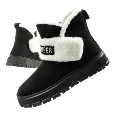 Lee Cooper Damen Stiefel Winterstiefel modisches Schaffell isoliertes Leder