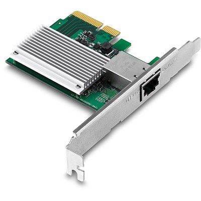 2. Trendnet TEG-10GECTX Netzwerkkarte, intern, kabelgebunden, PCI Express, Ethernet, 10000 Mbit/s, Grün, Grau