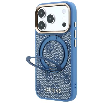 2. Guess Ring Stand 360 4G Classic Logo MagSafe Hülle für iPhone 18 Pro Max / 17 Pro Max - Blau