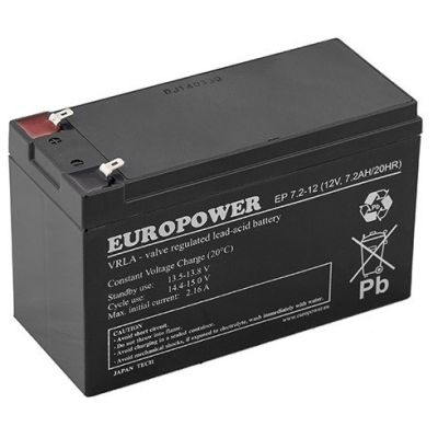 2. Europower AGM-Batterie | EP 7.2-12 12V / 7,2Ah