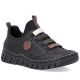 Rieker 57550-00 bequeme Damen-Slipper in Schwarz