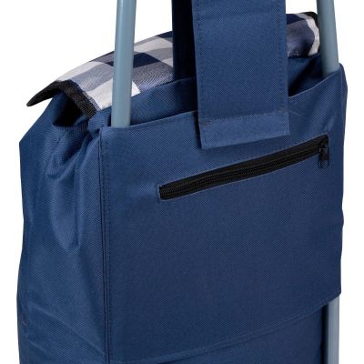 2. Einkaufswagen mit Gestell, 31 l, blau-weiß