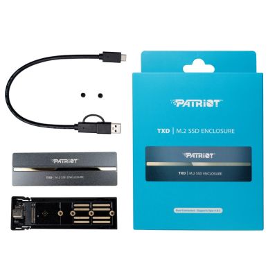 Patriot TXD USB-3.2-Gehäuse für M.2-NVMe-SSD 1.3, bis zu 8 TB – Aluminium