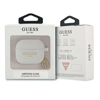 3. Guess GUA3LSC4EG AirPods 3 Abdeckung grau/grau Silikon Charm 4G Collection