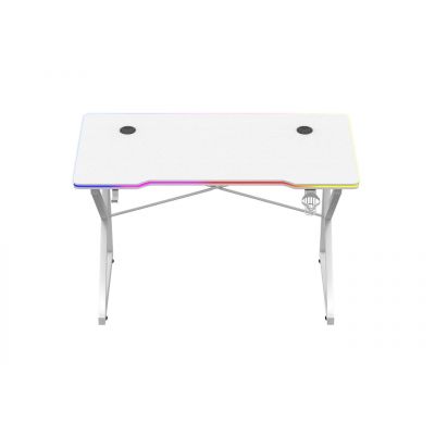 7. Huzaro Hero 1.7 RGB Weißer Gaming-Schreibtisch