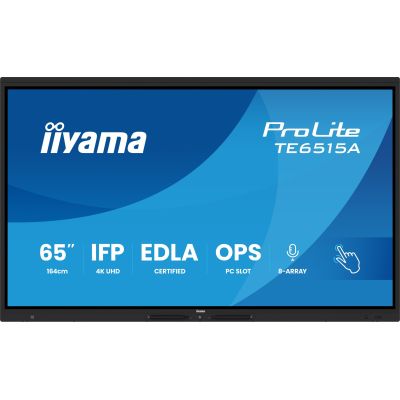 2. iiyama TE6515A-B2AG Digital Signage-Display Kiosk 163,8 cm (64,5") Wi-Fi 550 cd/m² 4K Ultra HD Schwarz Touchscreen Eingebauter Prozessor Android 24/7