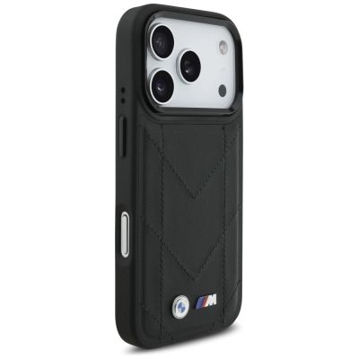 4. BMW M Quilted Logo MagSafe Case für iPhone 17 Pro – Schwarz