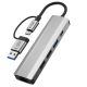 3. Tech-Protect HB03 HUB Adapter 5in1 USB-C + USB2.0 + USB3.0 + RJ45 - grau