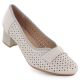 Beige Damenpumps mit Lochmuster, Jezzi 233-12
