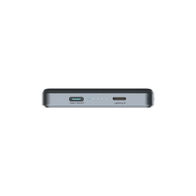 5. Joyroom JR-PBM08 Pro Powerbank 22,5 W 10000 mAh mit kabelloser Ladefunktion und 2x USB-C-Anschlüssen – Grau