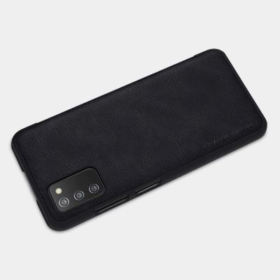22. Nillkin Qin Lederholsterhülle für Samsung Galaxy A03s schwarz