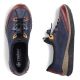5. Rieker N3271-35 Damen-Slipper, bequem, marineblau