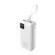 Wozinsky W8-W 30000mAh 30W Powerbank mit 2x USB-A und USB-C Anschlüssen und Taschenlampe – Weiß