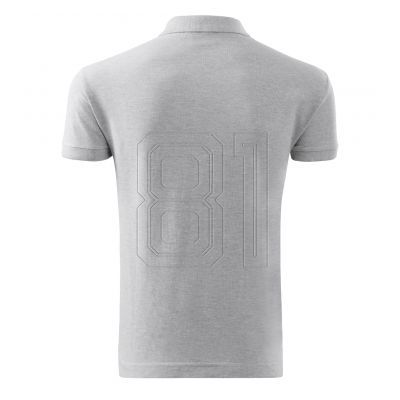 2. Malfini Cotton M MLI-21203 hellgraues Melange-Poloshirt